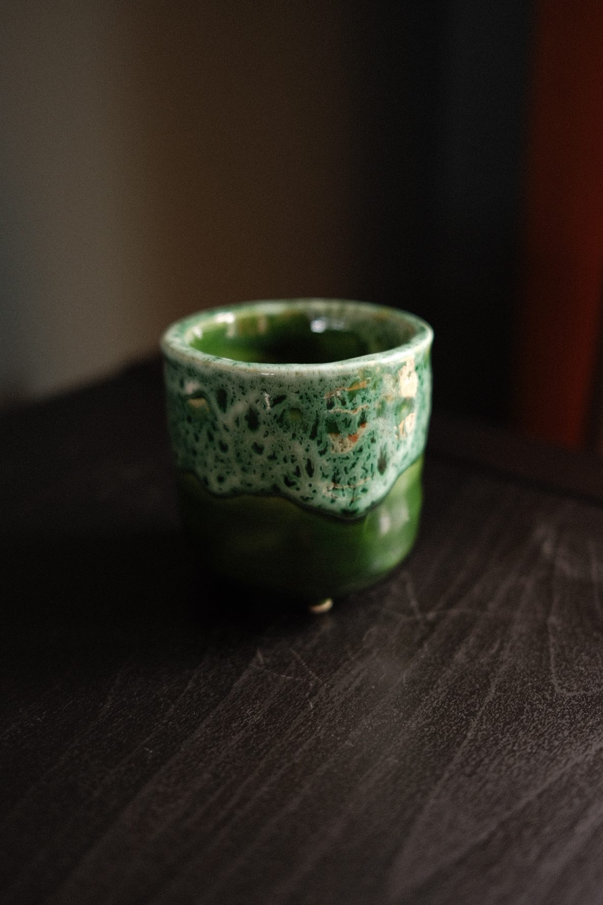 Mini Emerald Crater Glaze Planter